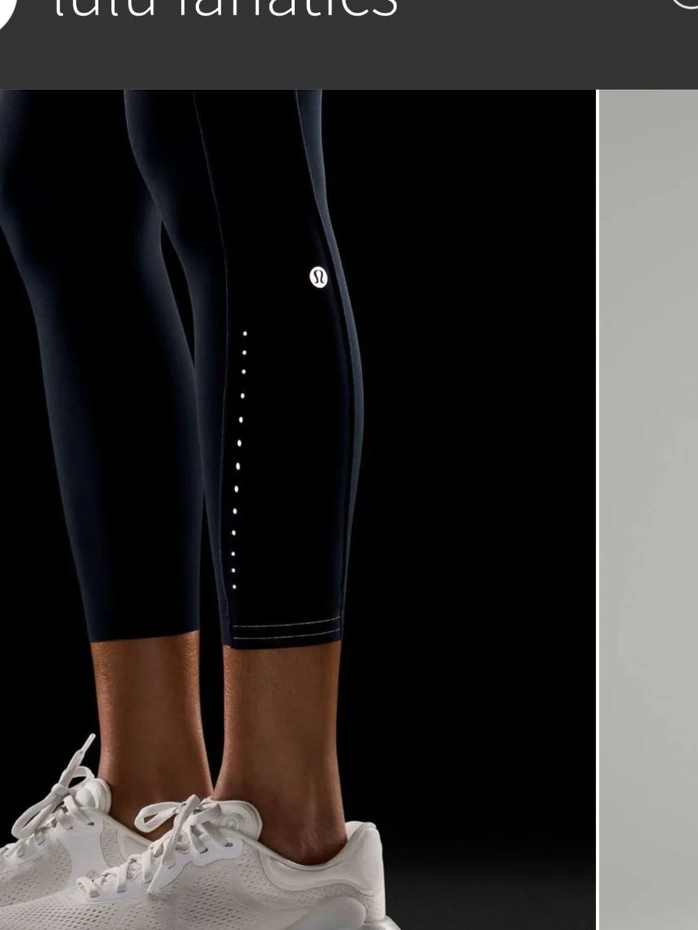 lululemon athletica fast and free Black High-Rise Leggings with reflective leg 6